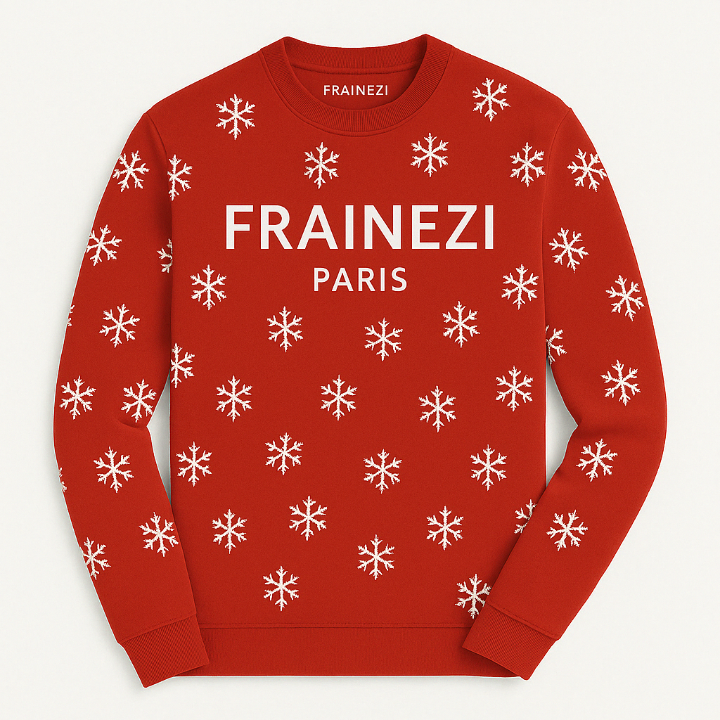 sweat col rond rouge frainezi, style frais et premium, broderie de qualité.