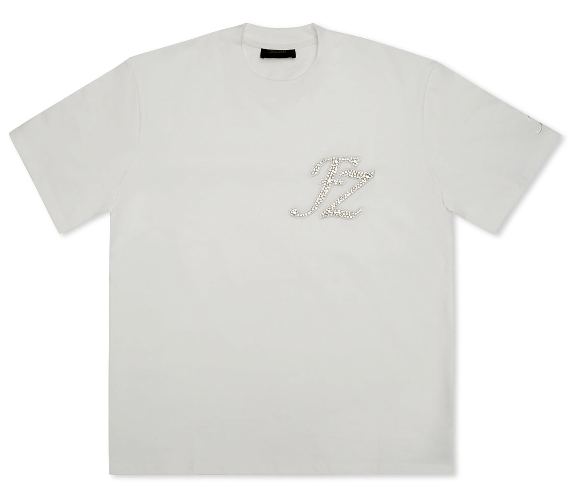 tee shirt blanc fz strass