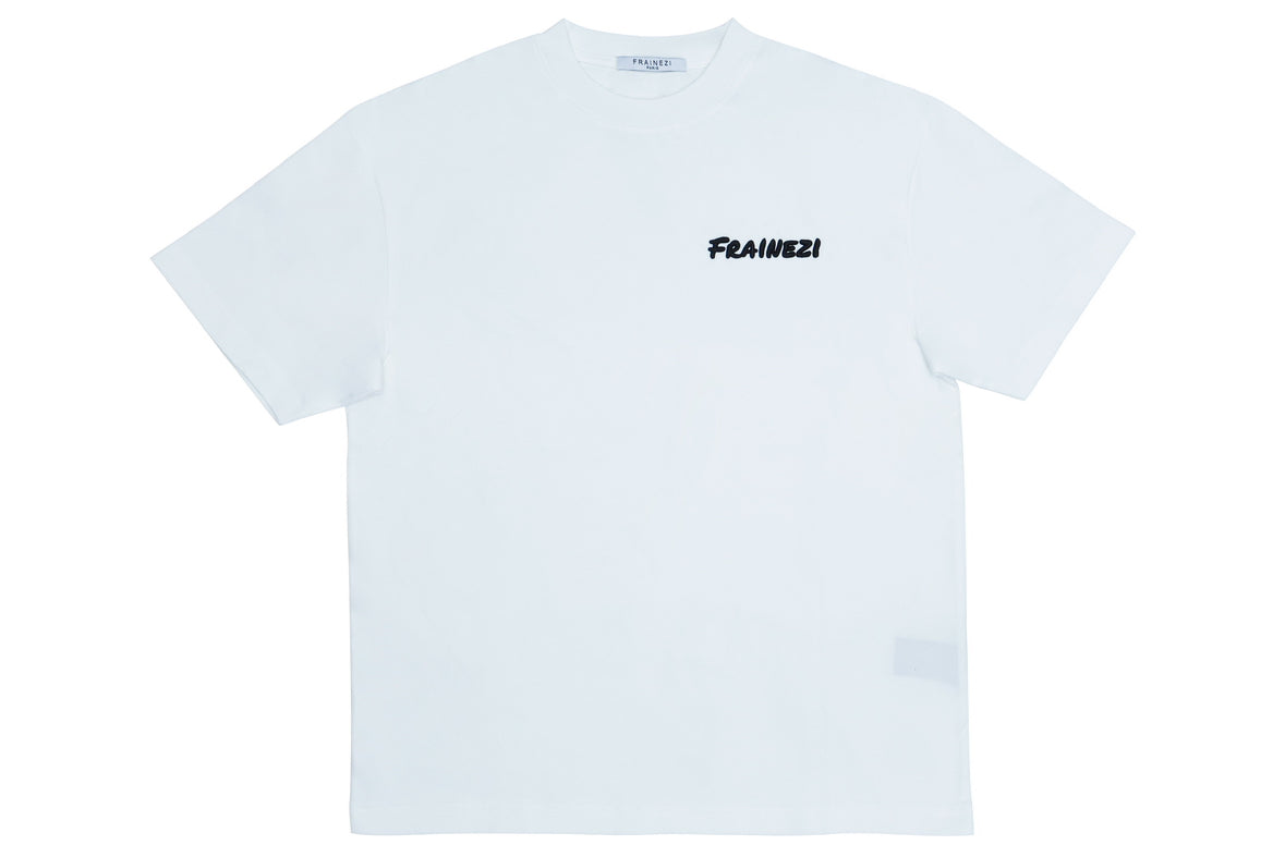 t-shirt blanc frainezi signature