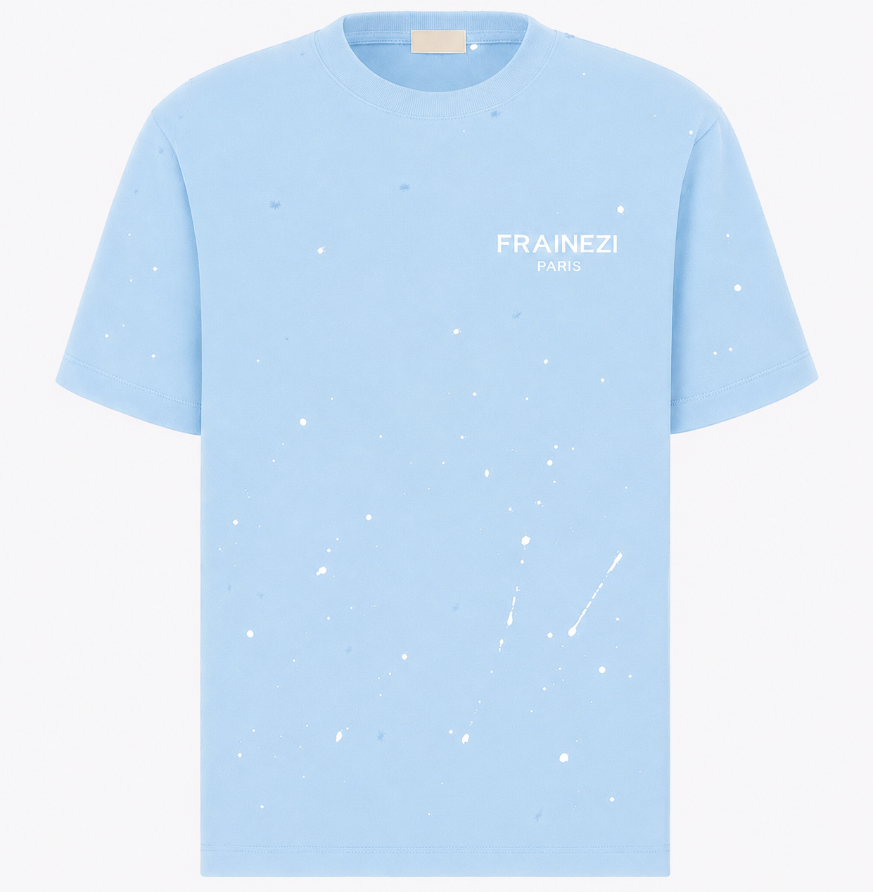 tee shirt frainezi paris — noir effet paint