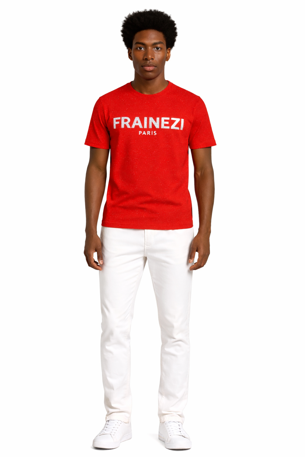tee shirt rouge strass classic