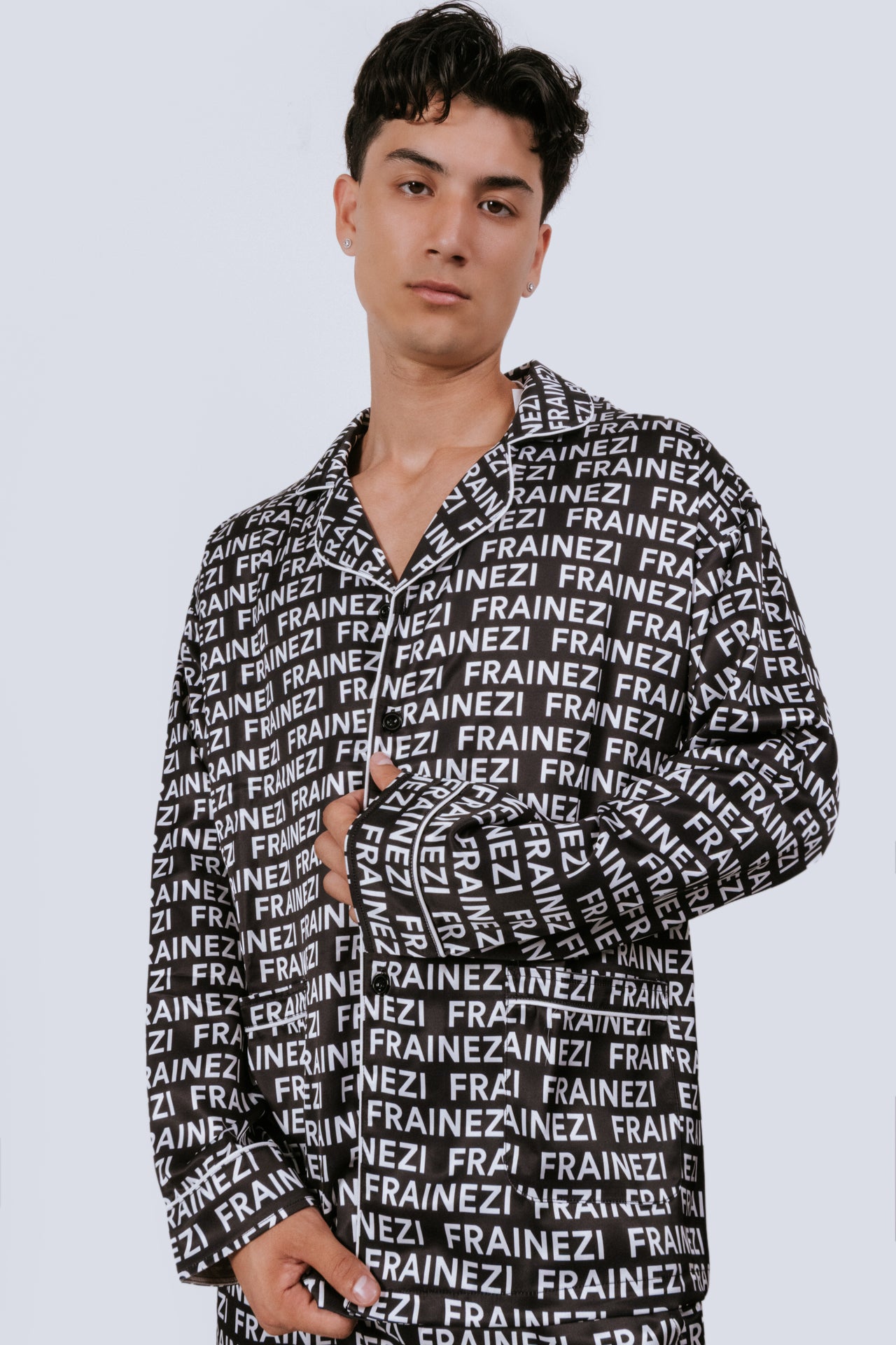 pyjama frainezi noir / blanc – confort ample & premium