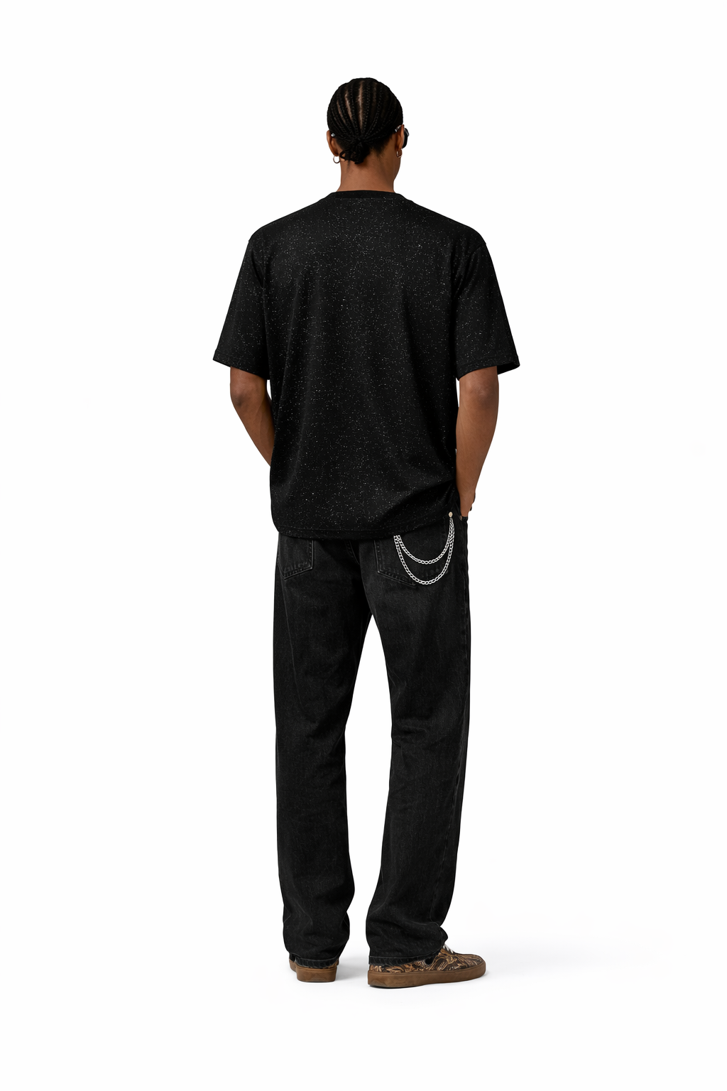 tee shirt noir strass classic