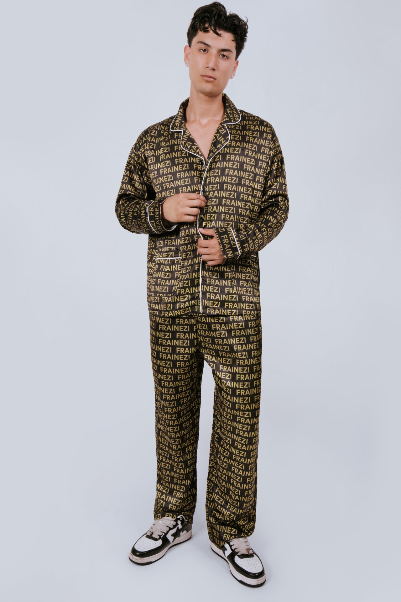 pyjama frainezi doré / noir – confort ample & premium