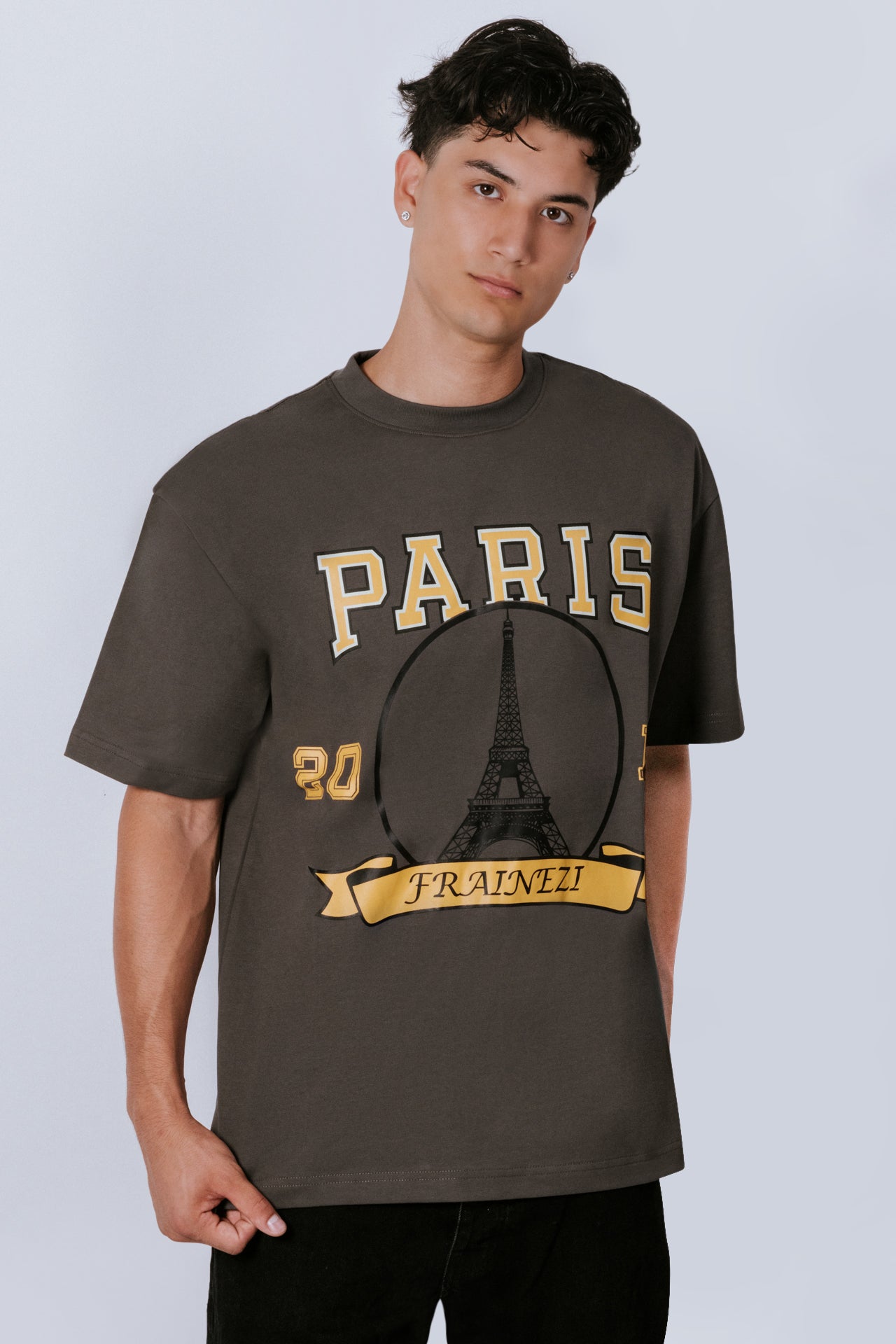 t-shirt oversize frainezi gris – paris edition