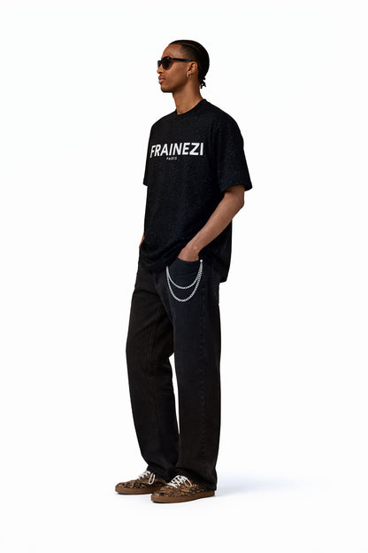 Tee Shirt Noir Strass Classic