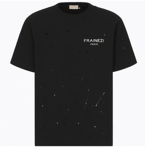 Tee Shirt FRAINEZI PARIS — Noir Effet Paint