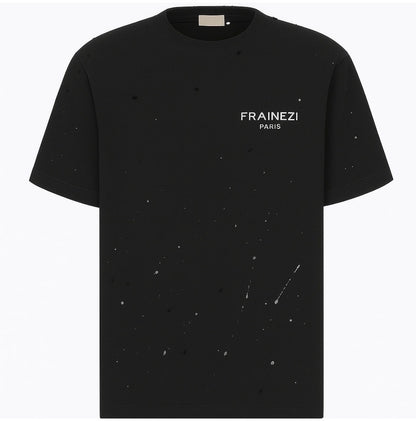 Tee Shirt FRAINEZI PARIS — Noir Effet Paint