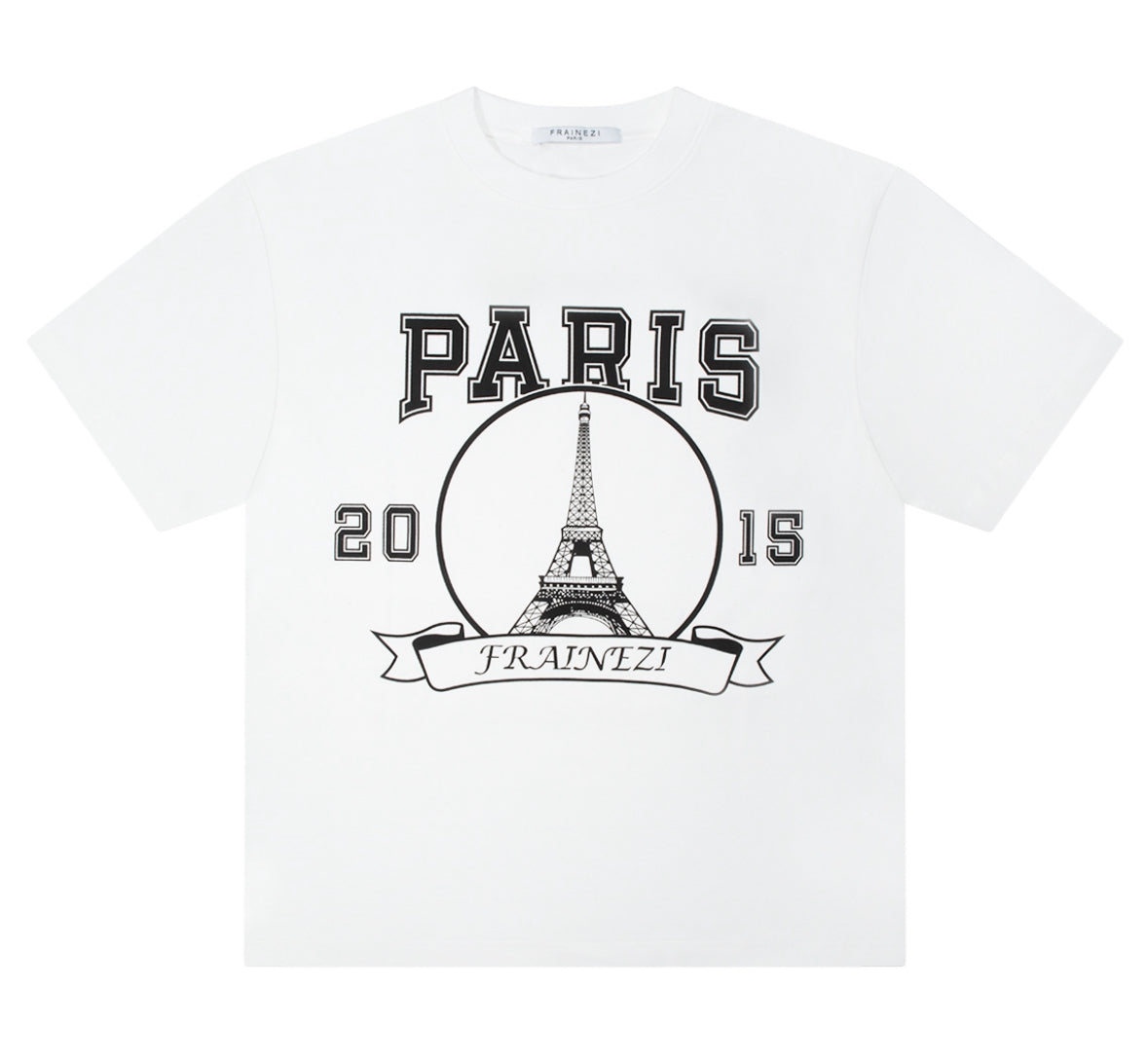 t-shirt oversize frainezi blanc – paris edition
