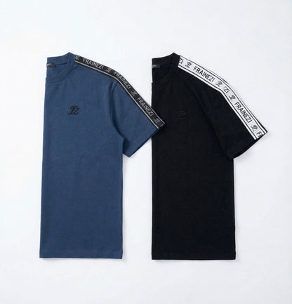 T-shirt FRAINEZI – Bande Jacquard Épaules