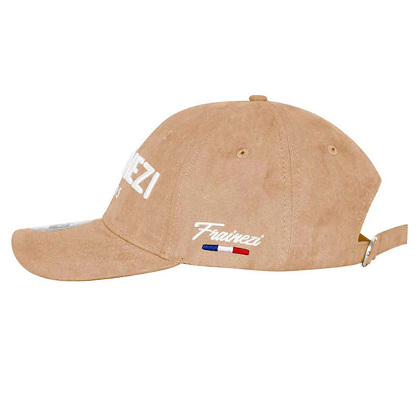 casquette en daim beige - frainezi paris