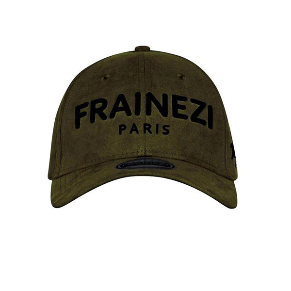 casquette en daim khaki - frainezi paris