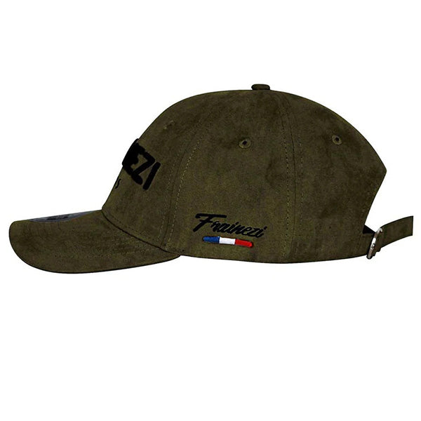 casquette en daim khaki - frainezi paris