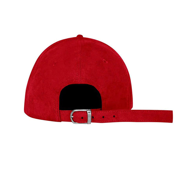 casquette en daim rouge - frainezi paris