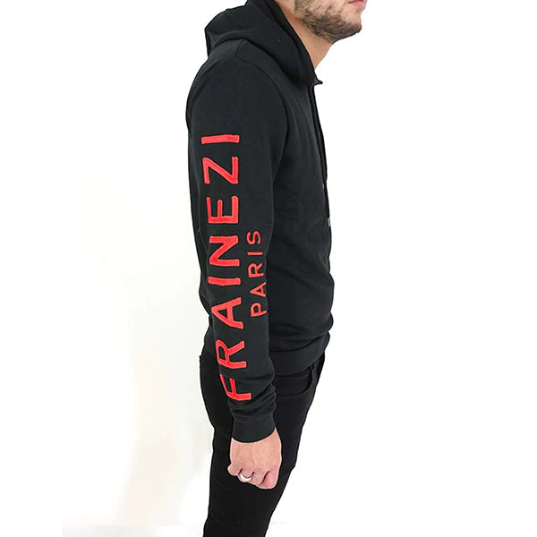 sweat capuche noir metal logo