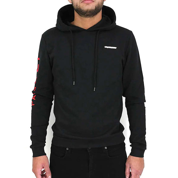 sweat capuche noir metal logo